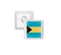 The Bahamas Drapeau National Amérique du Nord Pays PBT Keycaps pour Clavier mécanique Blanc OEM sans Marquage d'impression R3 Multicolore