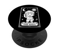The Baka Carte de Tarot drôle Anime Mème Lune sorcière PopSockets PopGrip Adhésif
