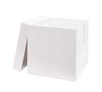 The Baked Studio - Lot de 5 boîtes à gâteau blanches de 15,2 cm de haut avec couvercles (15,2 x 15,2 x 15,2 cm)