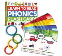 Cartes didactiques phonétiques - Apprenez à lire en 20 étapes - Digraphs CVC mélange de longs sons vocaux - Jeux pour enfants de 4 à 8 ans, maternelle, première année, éducation en