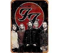 The Bands Foo Fighters Plaque en métal vintage 30,5 x 20,3 cm
