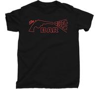 The Bang Bang Bar T Shirt Twin Peaks Fire Walk with Me Black White Lodge Bob Tee Manches Courtes(Large)