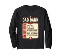 The Bank of Dad Funny Pater's Day College Student Manche Longue