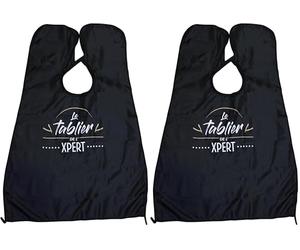 The Barb Xpert ESPRIT GENTLEMAN - Tablier à Barbe avec Ventouse, by Franck Provost - Imperméable, Ergonomique - Accessoire de Rasage pour l’Entretien de la Barbe (Lot de 2)