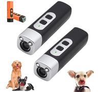 The Barkshield Pro - Bark Shield Anti Barking Device for Dogs, Barkshield for Dogs, Dog Bark Deterrent Device with LED Flashlight, Suitable for Training to Improve Bad Behavior (Black*2)