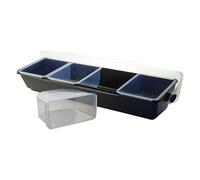 The bars Porte-Condiments 4 bacs Polypropylène Noir 48 x 16 x 18 cm