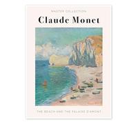 The Beach and the Falaise D'Amont Poster de Claude Monet 50 x 70 cm Tableaux Décoration murale