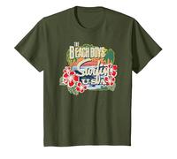 The Beach Boys Rock Band Tropical by Rock Off T-Shirt, Enfant, Olive, 10 Ans
