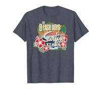 The Beach Boys Rock Band Tropical by Rock Off T-Shirt, Homme, Bleu Chiné, S