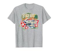 The Beach Boys Rock Band Tropical by Rock Off T-Shirt, Homme, Gris Chiné, M
