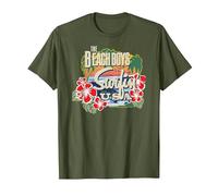 The Beach Boys Rock Band Tropical by Rock Off T-Shirt, Homme, Olive, M