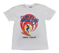 The Beach Boys T Shirt Surfer 83 Vintage Nouveau Officiel Unisex Blanc Size S