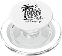 The Beach is Calling and I Must Go Drôle Vacances PopSockets PopGrip pour MagSafe
