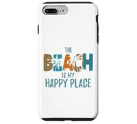 The Beach Is My Happy Place Croisière Vacances d'été en famille Coque pour iPhone 7 Plus/8 Plus