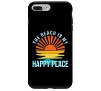 The Beach Is My Happy Place Croisière Vacances d'été en famille Coque pour iPhone 7 Plus/8 Plus