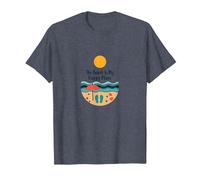 The Beach is My Happy Place - Vacances d'été ensoleillées T-Shirt, Homme, Bleu Chiné, 5XL