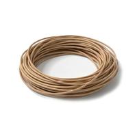 The Bead Shop Cordon en cuir véritable de vachette pour la fabrication de bijoux, bracelets et colliers - 5 mètres - 2 mm - Naturel