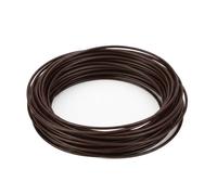 The Bead Shop Cordon en cuir véritable de vachette pour la fabrication de bijoux, bracelets et colliers - Marron foncé - 5 mètres - 1,5 mm