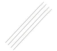The Beadsmith Basic Elements Aiguilles à œil pliables - 12,7 cm de long - Fil torsadé flexible - Grand chas - Facile à enfiler - 4 aiguilles moyennes