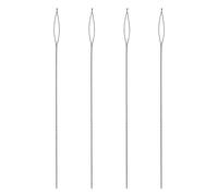 The Beadsmith Basic Elements Aiguilles à œil pliables - 6,3 cm de long - Fil torsadé flexible - Grand chas - Facile à enfiler - 4 aiguilles extra fines