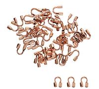 The Beadsmith Basic Elements Lot de 50 protections de fils - Couleur cuivre - 4,3 mm x 5 mm, diamètre intérieur 0,56 mm - Protège le matériel de cordage de l'usure quotidienne
