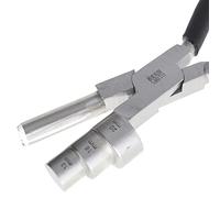 The Beadsmith Big Wrapper Pince - Outil d'emballage multi-étapes - Barils de 13, 16 et 20 mm - 17,8 cm de long, mâchoires en acier inoxydable de 3,2 cm, poignées rembourrées - Utilisation pour