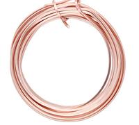 The Beadsmith Fil carré pour loisirs créatifs, calibre 18, bobine de 4 m, couleur or rose, fabrication de bijoux, emballage de fil, loisirs créatifs