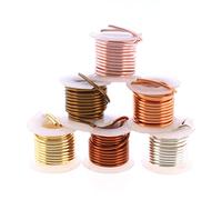 The Beadsmith Fil de cuivre laqué de calibre 18 - Résistant au ternissement - Pour la fabrication de bijoux - 1,83 m par bobine (couleurs assorties)
