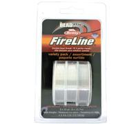 The Beadsmith Fireline par Berkley - Fil tresse micro-fusionne - Couleur cristalline de 3 pack 4lb. 6lb. & 8lb. Testez des bobines de 15 verges