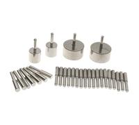 The Beadsmith Gabarit de perruque, kit de 30 pinces à linge - Grandes et petites rondes en métal, épingles en métal, 2 tailles, protections en plastique et étui de rangement - Créez exclusivement des