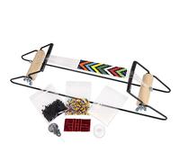 The Beadsmith Kit de métier à tisser à perles en métal, comprend un métier à tisser (31,8 x 6,3 x 7,6 cm), du fil, des aiguilles et des perles de verre de 18 g pour bracelets, colliers, ceintures, etc