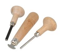 The Beadsmith Kit d'outils de sertissage - Ensemble de 3 pièces, comprenant un poussoir à sertir à pointe carrée, un poussoir à griffes à pointe rainurée et un rouleau à sertir