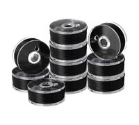 The Beadsmith Lot de 10 bobines de fil en nylon résistant pour perles de rocaille, tissage de perles et fabrication de bijoux hors métier à tisser - Taille B (0,2 mm), noir