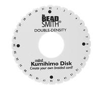 The Beadsmith Lot de 10 disques Kumihimo ronds, 10,8 cm de diamètre, 20 mm d'épaisseur, mousse double densité, outils de bijoux pour tressage, boîte de 10 disques