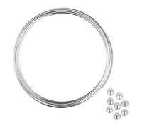 The Beadsmith Lot de 12 bobines de fil à mémoire de forme avec 8 embouts plaqués argent, 1 mm d'épaisseur, 60 mm de diamètre, pour la fabrication de bijoux