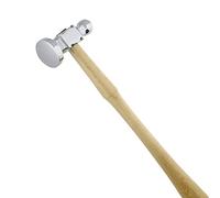 The Beadsmith Marteau de chasse double face Manche en bois de 29 cm Tête en acier de 5,7 cm avec une tête à bille de 14 mm et une face bombée de 25 mm Outil de menuiserie utilisé pour ajouter