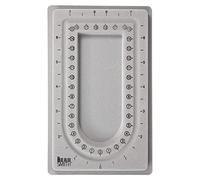 The Beadsmith Mini planche à perles, gris floqué, canal en forme de U de 40,6 cm, 10,2 x 17,1 cm, planches design pour la création de bracelets, colliers et autres bijoux