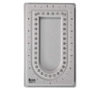 The Beadsmith Mini Planche à Perles, Gris floqué, Canal en Forme de U de 40,6 cm, 10,2 x 17,1 cm, Planches Design pour la création de Bracelets, Colliers et Autres Bijoux