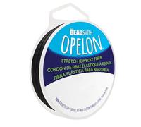 The Beadsmith Opelon Cordon élastique en Fibre de Bijoux, Noir, 0,7 mm de diamètre, Bobine de 5 mètres, pour la Fabrication de Bijoux