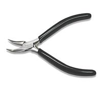 The Beadsmith Pince à Nez Courbée - Pointes Extra Fines - 114 mm - Poignée en PVC avec Ressorts à Double Feuille - Outil de Fabrication de Bijoux pour Création de Bracelets, Boucles d'oreilles et