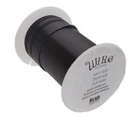 The Beadsmith Wire Elements Fil de cuivre laqué de calibre 16 résistant au ternissement pour la fabrication de bijoux, 7,32 m (noir)