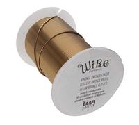 The Beadsmith Wire Elements Fil de cuivre laqué de calibre 16 résistant au ternissement pour la fabrication de bijoux, 8 m, bobine de 7,32 m (couleur bronze vintage)