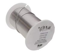 The Beadsmith Wire Elements Fil de cuivre laqué résistant au ternissement de calibre 16, 8 m, bobine de 7,32 mètres (couleur titane)