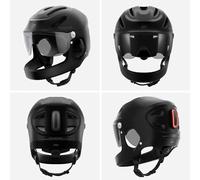 THE BEAM Virgo Casque Intégral - Protection Révolutionnaire pour Vélos Électriques, Trottinettes & Plus Système de Sécurité Cérébrale MIPS, Léger, Feu de Freinage Intelligent, Unisexe (Moyen/Noir)
