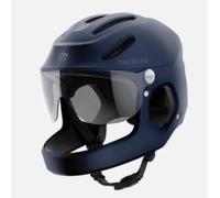 THE BEAM Virgo Casque Intégral - Protection Révolutionnaire pour Vélos Électriques, Trottinettes & Plus - Système de Sécurité Cérébrale MIPS, Léger, Feu de Freinage Intelligent,Unisexe (Petit/Bleu)