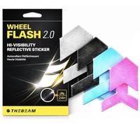 THE BEAM Wheel Flash 2.0 - Autocollants Réfléchissants Vélo pour Jantes et Roues - Stickers Haute Visibilité Nuit, Étanches, Sécurité Cycliste - Noir, Argent, Bleu, Rose