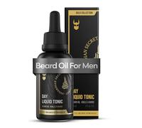 The Beard Struggle - Huile à barbe tonique liquide de jour - Collection Gold, Asgardian Secret - Huile à barbe pour hommes - Hydrate, adoucit les cheveux, réduit les démangeaisons (30 ml)