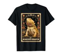 The Bearded Dragon Carte de Tarot Lizard Witchy Moon T-Shirt
