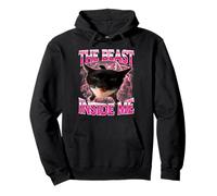 The Beast Inside Me, mème Amusant en Forme de Chat pour Hommes, Femmes et Enfants Sweat à Capuche