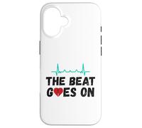 The Beat Goes on Heart Survivor Heart Patient Coque pour iPhone 16